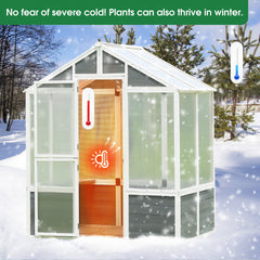 76"x48"x86" Polycarbonate Walk-In Greenhouse – Outdoor