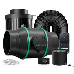 Mars Hydro iFresh 6" Smart Inline Duct Fan and Carbon Filter Combo