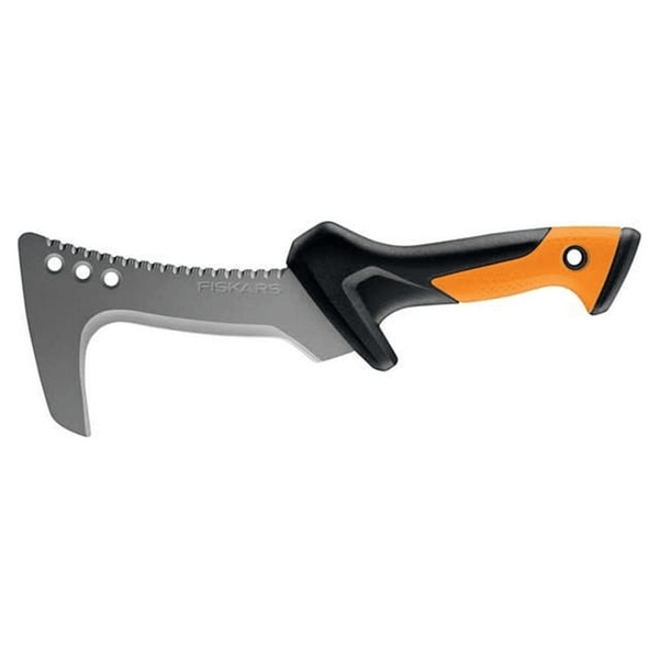 Fiskars 13" Billhook Knife – Serrated Steel, Softgrip