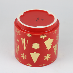 Christmas Ceramic Planter – Single Piece (Red or Green) – Festive Holiday Tree Design