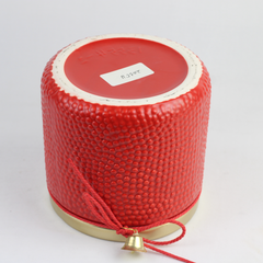 Red or Green Bell Christmas Ceramic Planter – Single Piece – Festive Textured Design