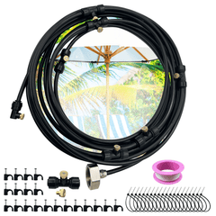 26ft Outdoor Patio Misting Cooling System – Black
