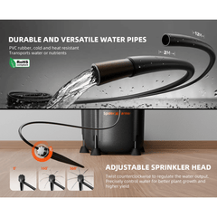 Spider Farmer Automatic Drip Irrigation System with Water Pump and 8 Drip Emitters