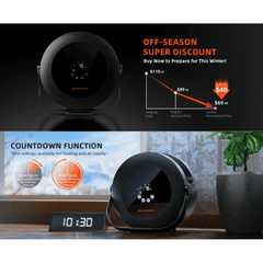Spider Farmer Grow Tent Heater with Smart Temperature Control, Auto Settings, and 24H Timer