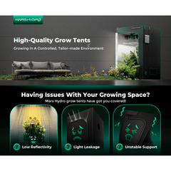 Mars Hydro 5' x 5' x 6' 8" (150cm x 150cm x 200cm) Indoor Grow Tent