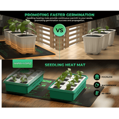 Mars Hydro 10'' x 20.75'' Seedling Heat Mat and Digital Thermostat Combo