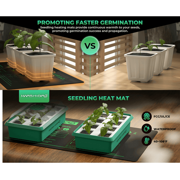 Mars Hydro 48" x 20.75" Seedling Heat Mat and Digital Thermostat Combo