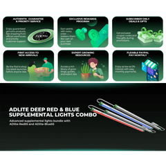 Mars Hydro ADlite Deep Red 27W + Blue 27W Supplemental LED Grow Light Bars Combo - Set of 2