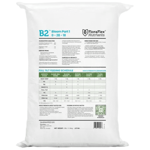 FloraFlex B2 Nutrients - 25 lb Bag