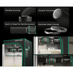 Mars Hydro 4" Inline Duct Fan and Carbon Filter Combo with Temperature and Humidity Controller