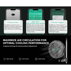 Mars Hydro FC 3000-EVO LED Grow Light + 3' x 3' Grow Tent + iFresh Inline Fan Combo with Temperature and Humidity Controller