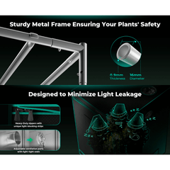 Mars Hydro 2' 4" x 2' 4" x 5' 4" (70cm x 70cm x 160cm) Indoor Grow Tent