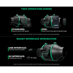 Mars Hydro iFresh 4" Smart Inline Duct Fan and Carbon Filter Combo