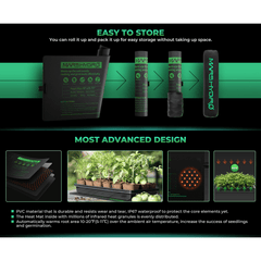 Mars Hydro 10'' x 20.75'' Seedling Heat Mat and Digital Thermostat Combo
