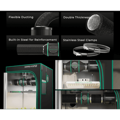 Mars Hydro 4" Inline Duct Fan and Carbon Filter Combo with Temperature and Humidity Controller