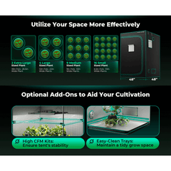 Mars Hydro 4' x 4' x 6' 8" (120cm x 120cm x 200cm) Indoor Grow Tent