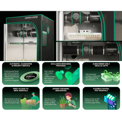 Mars Hydro 6" Inline Duct Fan and Carbon Filter Combo with Temperature and Humidity Controller