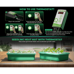 Mars Hydro 48" x 20.75" Seedling Heat Mat and Digital Thermostat Combo