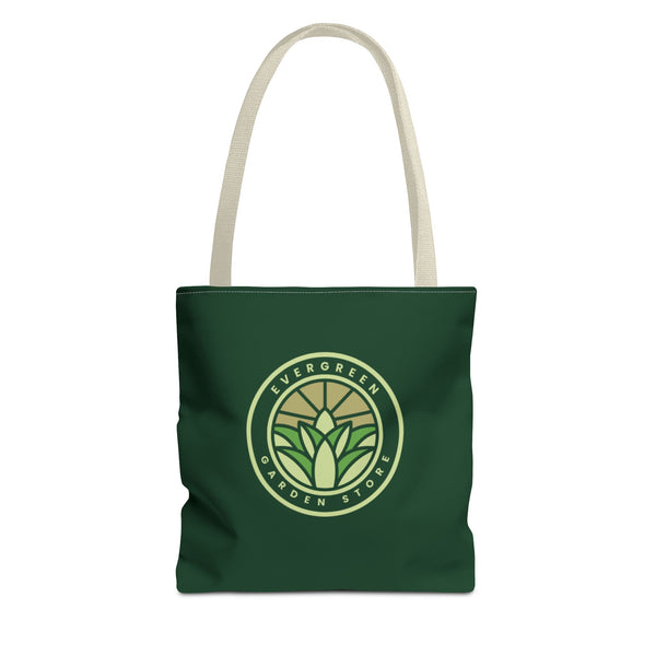 Evergreen Garden Store Tote Bag – Green Plant Logo Canvas Tote