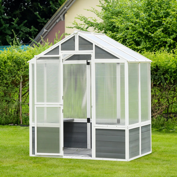 76"x48"x86" Polycarbonate Walk-In Greenhouse – Outdoor