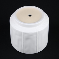 3-Piece White Stoneware Planter Pot Set with Soft Vertical Texture