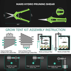 Mars Hydro FC-E1500 LED Grow Light + 2.3' x 2.3' Grow Tent + iFresh Inline Fan Combo with Temperature and Humidity Controller