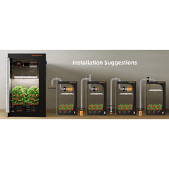 Spider Farmer Ventilation Kit 4" Inline Duct Fan with Temperature Humidity Controller