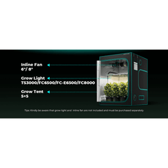 Mars Hydro 5' x 5' x 6' 8" (150cm x 150cm x 200cm) Indoor Grow Tent