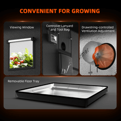 Spider Farmer 3' x 3' x 6' 1" (90 x 90 x 180 cm) Indoor Grow Tent
