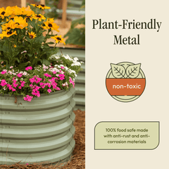 17" Tall 6 In 1 "No Tools Needed" Premium Metal Raised Garden Bed Kit