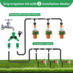 164ft Garden Drip Irrigation Kit – Automatic Micro System