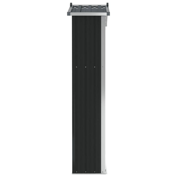 NNEVL Garden Shed Anthracite 107.5x46x183 cm Galvanised Steel