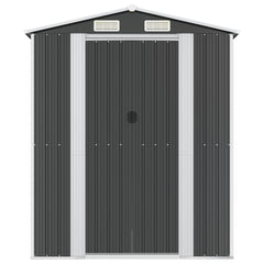 NNEVL Garden Shed Anthracite 192x689x223 cm Galvanised Steel