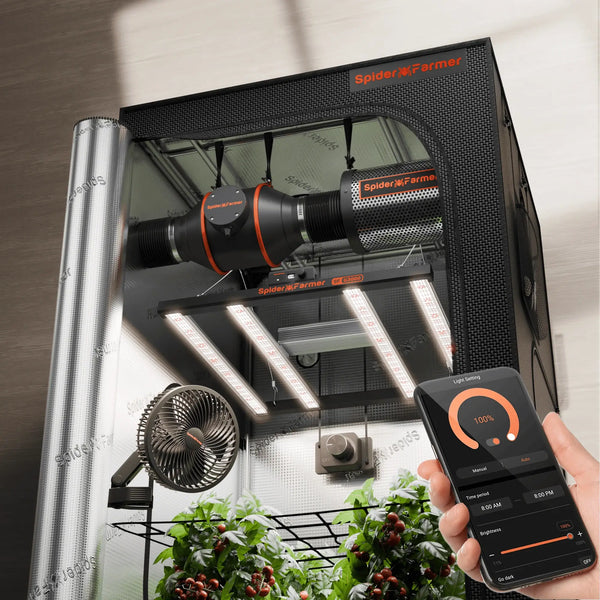 Spider Farmer G3000 LED Grow Light + 3' x 3' Grow Tent + Inline Fan Combo with Speed Controller