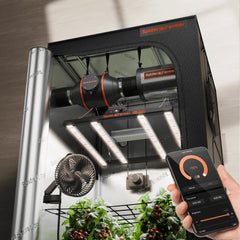 Spider Farmer G3000 LED Grow Light + 3' x 3' Grow Tent + Inline Fan Combo with Speed Controller