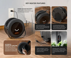 Spider Farmer Grow Tent Heater with Smart Temperature Control, Auto Settings, and 24H Timer