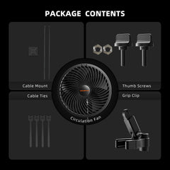 Spider Farmer 6" Clip Fan, 10-Speed with Wide-Angle Oscillation - Pack of 2