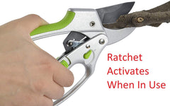 2-in-1 Garden Ratchet Pruning Shears Clippers
