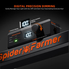 Spider Farmer SE1200 1200W Full Spectrum LED Grow Light with Samsung LM301H EVO Diodes and Bluetooth + WiFi SmartAPP Control