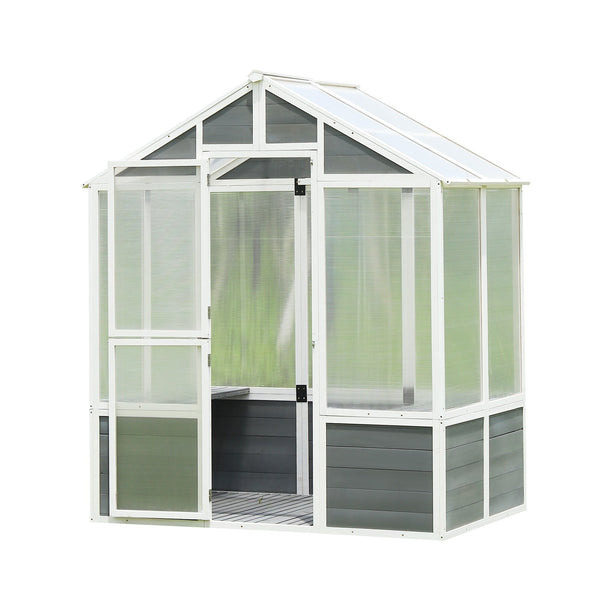 76"x48"x86" Polycarbonate Walk-In Greenhouse – Outdoor