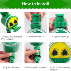 Outdoor plastic garden hose equipped with electronic automatic irrigation timer