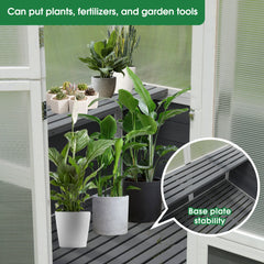 76"x48"x86" Polycarbonate Walk-In Greenhouse – Outdoor