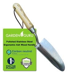 Stainless Steel Garden Trowel (classic wood handle)