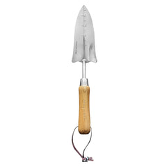 Stainless Steel Transplanter Trowel (classic wood handle)