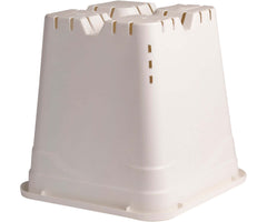 Active Aqua 12" x 12" Square White Pot, 12" Tall, case of 24