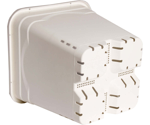 Active Aqua 6" x 6" Square White Pot, 8" Tall, case of 50