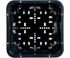 Active Aqua 7" x 7" Square Black Pot, 9" Tall, case of 50