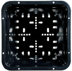 Active Aqua 9" x 9" Square Black Pot, 10" Tall, case of 24