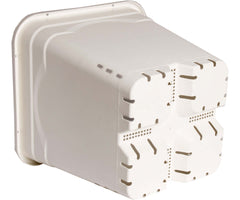 Active Aqua 9" x 9" Square White Pot, 10" Tall, case of 24