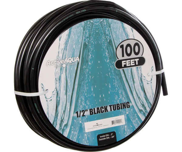 Active Aqua 1" ID Black Tubing 100'